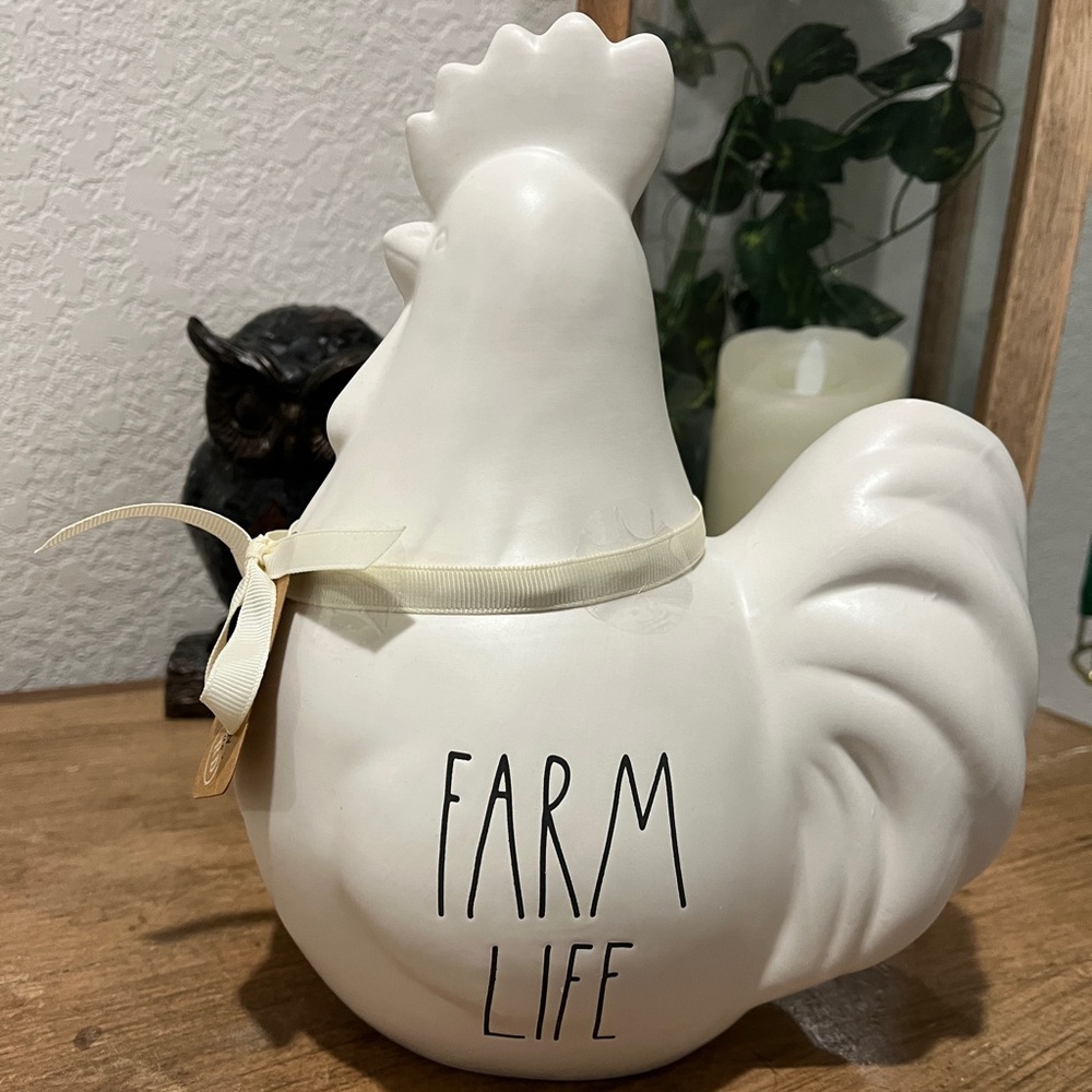 Rae Dunn Rooster Canister “Farm Life”